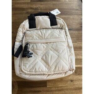 Primark Women's Quilted White Backpack Bag with Adjustable Straps Mickey Hangtag